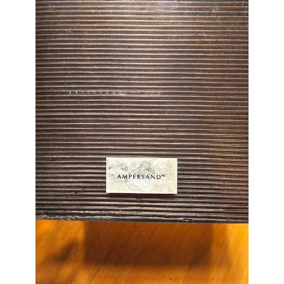 Ampersand Gray Matching Tissue Box Cover and Waste Basket - Picture 5 of 7